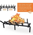 Heavy Duty Solid Steel Fire Grate - 20 Inch Wood Log Rack For Indoor Hearth, Out. Fixed Price $38.00.