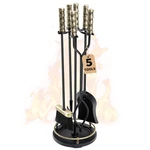 Amagabeli Garden & Home Fireplace Tools Set 5 Pcs Wrought. Fixed Price $121.49.