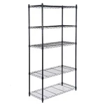 5-SHELF Adjustable Heavy Duty Steel Wire Rack Storage Shelving Organizer Black. Fixed Price $49.58.