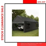Steel Frame Car Shelter Outdoor Vehicle Storage Tent. Fixed Price $394.99.