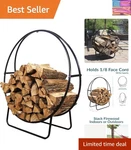Sunnydaze 24-INCH Outdoor Firewood Rack Hoop Indoor Round Tubular Steel Fir.... Fixed Price $113.77.