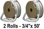 (2) Rolls Imperial GA0175 3/4" X 50' Ft Wood Stove Door Fiberglass Gasket Rope. Fixed Price $258.90.