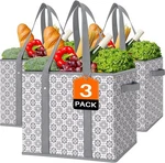 Wiselife Reusable Grocery Bags 3 Pack ,large Tote Water.... Fixed Price $31.70.