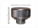 Superior Wood Burning Chimney Pipe Cap Round Top With Louvered Screen RLT-8DM. Fixed Price $145.00.