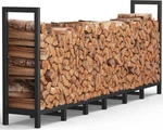 8FT Heavy Duty Firewood Rack With 14 Legs - Adjustable Log Storage Organizer. Fixed Price $99.99.
