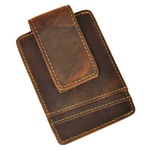 Le'aokuu Mens Genuine Leather Cowhide Magnet Money Clip Credit Case Holder. Fixed Price $16.23.