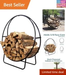 Sunnydaze 24-INCH Outdoor Firewood Rack Hoop Indoor Round Tubular Steel Fir.... Fixed Price $86.23.