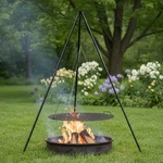 30" Powder-coated Steel Fire Pit Tripod Grilling Set For Cooking By Sunnydaze. Fixed Price $119.00.