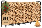 8FT Heavy Duty Metal Rack Outdoor Indoor Adjustable Log. Fixed Price $119.99.
