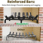 Amagabeli Fireplace Log Grate 24 Inch Wide 3/4 Bar Heavy Duty Steel Outdoor. Fixed Price $104.49.