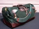 Vtg Orvis 28" Usa Battenkill Leather Canvas Brass Duffle Bag Travel Hunt Luggage. Fixed Price $252.00.