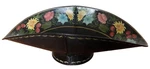 Vintage Hand Painted Toleware Black Metal Firewood Magazine Log Holder Fireplace. Fixed Price $55.99.