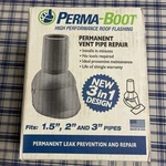 Boot Permanent Vent Repair 3-IN-1 Design For 1.5, 2" And 3" Pipes. Fixed Price $19.99.
