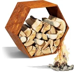 Firewood Log Rack Hexagon Heavy-duty, Sturdy Holder With Honeycomb Design.... Fixed Price $201.31.