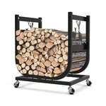 Buklyn Indoor And Outdoor Firewood Rack With Pulley - 15.7"D X 11.8"W 17.7"H. Fixed Price $46.97.