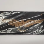 Vtg Lou Ehrlich Brasscrafters Vinylized Canvas Firewood Carrier W/ Eagle Design. Fixed Price $16.62.