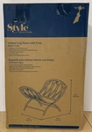 Style Selections 3730325 Indoor Log Rack W/ Tote Black Holds 25LBS Foldable. Fixed Price $24.75.