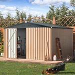 Outdoor Metal Storage Shed Utility Tool W/lockable For Garden Patio. Fixed Price $549.99.