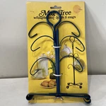 Vintage 1976 Blue Wrought Iron Mug Tree Stand Mid Century Modern No 0473 New. Fixed Price $34.99.