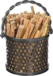 Twisted Ropr Fatwood Holder Basket Caddy, Graphite, 6.75 X 5.5. Fixed Price $66.12.