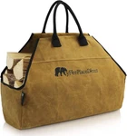 Heavy Duty Waxed Canvas Carrier Tote Bag With Unique Embroidered Logo, Extra. Fixed Price $31.13.