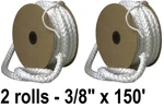 (2) Rolls Imperial GA0169 3/8" X 150 Ft Wood Stove Door Fiberglass Gasket Rope. Fixed Price $195.90.