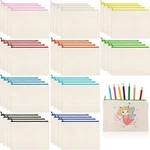 Shappy 40 Pieces Canvas Zipper Pouch Bags Pencil Makeup Bla.... Fixed Price $56.13.