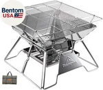 Campingmoon Portable Campfire Bbq Grill 14 Inch Stainless Steel Folding Pit. Fixed Price $82.00.