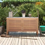 Goplus Patio Storage Cabinet, 2-DOOR Acacia Wood Console Table With Faux Marble. Fixed Price $233.67.