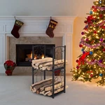 Indoor/outdoor Log Rack - Steel Fireplace Storage Holder. Fixed Price $62.99.