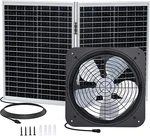 50W Solar Attic Fan Kit 14" Dc With 25W Motor For Roof Vent Chicken Coop. Fixed Price $129.99.