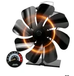 Tomersun 8 Blade Wood Stove Fireplace Heat Powered Fan. Fixed Price $22.00.