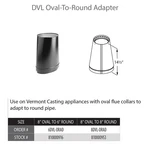 Duravent 6DVL Orad Double Wall Stove Pipe In. Oval-to-round Adapter Black. Fixed Price $45.00.
