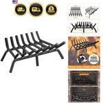 Fireplace Grate 24 Inch Solid Steel Heavy Duty Firewood Log Burning Rack Fire.... Fixed Price $203.39.