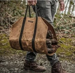 Readywares Waxed Canvas Firewood Log Carrier Heavy Duty Classic Durable Tan Nwt. Fixed Price $50.00.