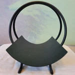 Double Hoop Metal Iron Fatwood Kindling Holder Matte Black Fireplace S Rack. Fixed Price $29.95.