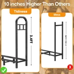Greener 4FT Firewood Rack Outdoor - Black. Fixed Price $85.26.