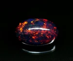 Orange Fire Opal Aaa Black Cabochon Oval Shape, 9 13MM Ring Making. Fixed Price $60.00.