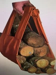 Log Tote Fireplace Holder Firewood Canvas Carrier Heat Caddy Carry Bag. Fixed Price $12.95.