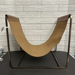 New! 16" X 14" Metal Log Holder With Leather Sling - For Fireplace. Fixed Price $34.99.