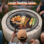 24" Diameter 1PC Pit Grill Grate W/ Handle For Outdoor Campfire Bbq. Fixed Price $25.99.