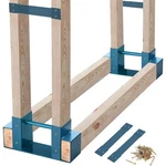 Heavy Duty Firewood Log Brackets Customizable Iron Outdoor Storage New. Fixed Price $55.60.