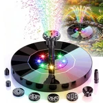 Solar & Battery Powered Bird Bath Water Fountain Pump With Colorful Led Lights. Fixed Price $19.99.