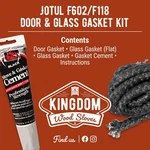 Jotul F602 F118 Blackbear Door And Glass Gasket Kit W Cement *free Shipping!*. Fixed Price $29.50.