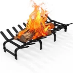 Tbmlc Black Steel Fireplace Grate Firewood Log Burning Rack,stylish And.... Fixed Price $101.10.