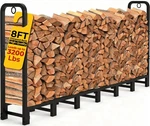 Amagabeli 8FT Firewood Rack Outdoor Heavy Duty Logs Holder For Fireplace .... Fixed Price $103.52.