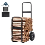 Firewood Log Cart, 250 Lbs Capacity, Outdoor And Indoor Rack Storage Mover. Fixed Price $86.91.