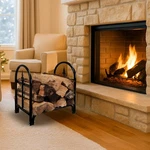 Fireplace Log Rack With Finial Design - Black. Fixed Price $34.98.