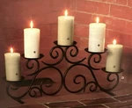 Partylite Hearthside Pillar Wrought Iron 5 Candle Candelabra Stand P7412 Nib. Fixed Price $32.49.
