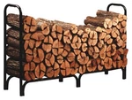 8' Black Steel Heavy Duty Outdoor Firewood Rack - Nib. Fixed Price $56.99.